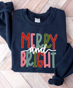 vintage christmas sweatshirt for women merry and bright design for family gatherings and holiday celebrations wrb51 scaled