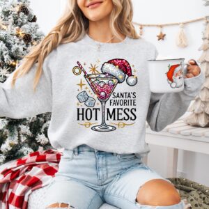 vintage christmas sweatshirt for women santas hot mess design with martini and drink theme for holiday parties 6qxwx scaled