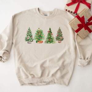 vintage christmas sweatshirt for women featuring a festive christmas tree design ideal for winter casual wear obl9l