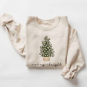 vintage christmas sweatshirt for women featuring a festive tree design in a comfortable crewneck style for winter wear hipf4