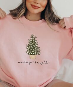 vintage christmas sweatshirt for women featuring a festive tree design in a comfortable crewneck style for winter wear joice scaled