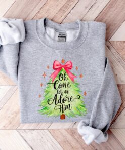 vintage christmas sweatshirt for women featuring a religious tree design ideal for holiday celebrations and everyday wear oovz9 scaled