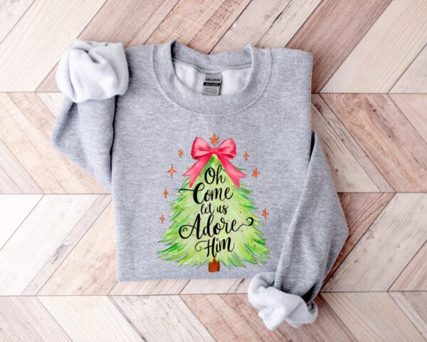 vintage christmas sweatshirt for women featuring a religious tree design ideal for holiday celebrations and everyday wear oovz9 scaled