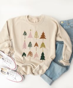 vintage christmas sweatshirt for women featuring christmas tree design comfortable crewneck top for holiday celebrations 2024 y2rdg