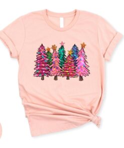 vintage christmas sweatshirt for women featuring cute pink christmas trees design in soft fabric ideal for holiday celebrations kwexu