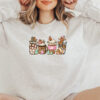 vintage christmas sweatshirt for women featuring gingerbread design and festive coffee theme in comfortable fabric 9x7sh