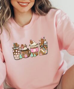 vintage christmas sweatshirt for women featuring gingerbread design and festive coffee theme in comfortable fabric uphmy scaled