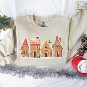 vintage christmas sweatshirt for women featuring gingerbread house design casual crewneck holiday apparel 2hzyk scaled