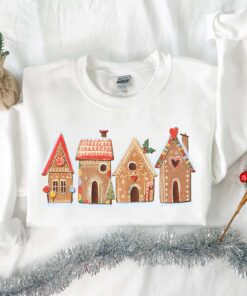 vintage christmas sweatshirt for women featuring gingerbread house design casual crewneck holiday apparel baoro scaled