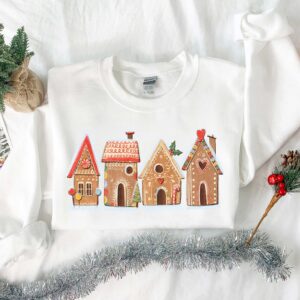 vintage christmas sweatshirt for women featuring gingerbread house design casual crewneck holiday apparel baoro scaled