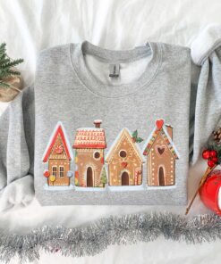 vintage christmas sweatshirt for women featuring gingerbread house design casual crewneck holiday apparel lb6rh scaled