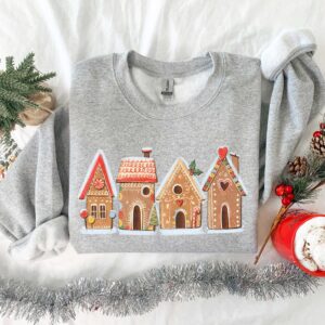 vintage christmas sweatshirt for women featuring gingerbread house design casual crewneck holiday apparel lb6rh scaled