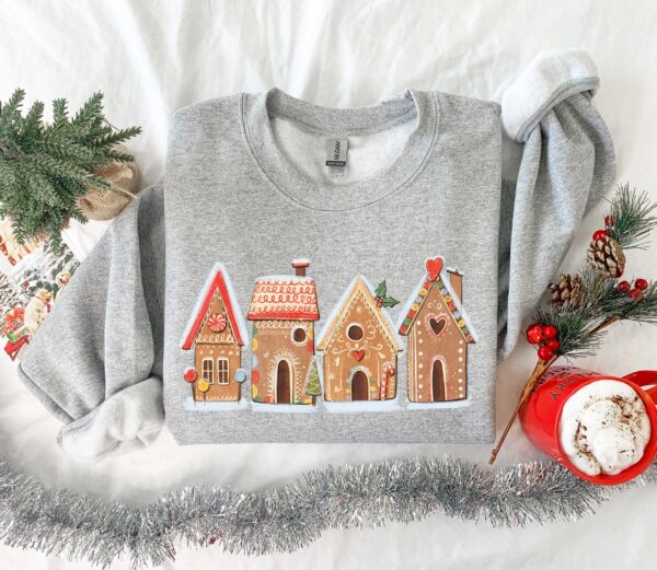 vintage christmas sweatshirt for women featuring gingerbread house design casual crewneck holiday apparel lb6rh scaled