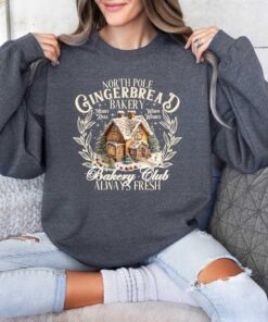 vintage christmas sweatshirt for women featuring gingerbread house design comfortable holiday crewneck for new year celebrations lbs4c scaled