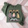 vintage christmas sweatshirt for women featuring have yourself a merry little christmas design in comfort colors for holiday apparel nyxuy