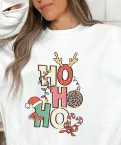 vintage christmas sweatshirt for women featuring ho ho ho design retro crewneck style trendy xmas apparel 0nyin