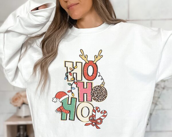 vintage christmas sweatshirt for women featuring ho ho ho design retro crewneck style trendy xmas apparel 0nyin