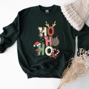 vintage christmas sweatshirt for women featuring ho ho ho design retro crewneck style trendy xmas apparel rxtxn