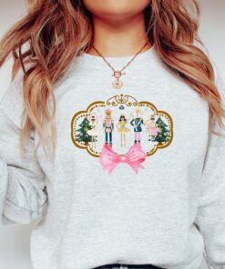 vintage christmas sweatshirt for women featuring nutcracker design comfortable long sleeve shirt for holiday celebrations tjoqc