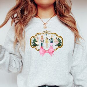 vintage christmas sweatshirt for women featuring nutcracker design comfortable long sleeve shirt for holiday celebrations tjoqc