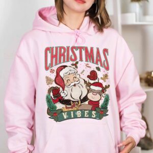 vintage christmas sweatshirt for women featuring retro santa design ideal for winter wear and holiday gatherings k0uk6