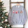 vintage christmas sweatshirt for women featuring santa and snowman designs comfortable holiday apparel for seasonal celebrations cngvk