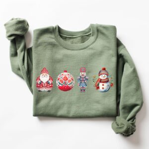 vintage christmas sweatshirt for women featuring santa and snowman designs comfortable holiday apparel for seasonal celebrations ybpij