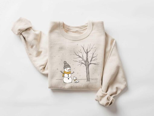 vintage christmas sweatshirt for women featuring snowman design comfortable crewneck style perfect for holiday celebrations h4lwz