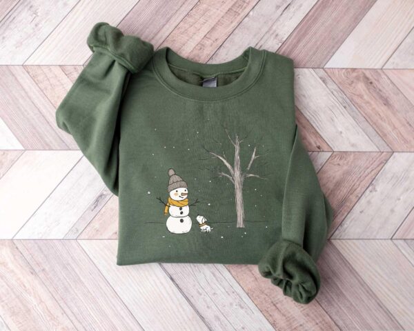 vintage christmas sweatshirt for women featuring snowman design comfortable crewneck style perfect for holiday celebrations oja4e