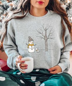 vintage christmas sweatshirt for women featuring snowman design comfortable crewneck style perfect for holiday celebrations xs6ez