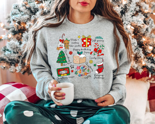 vintage christmas sweatshirt for women funny christmas crewneck with unique design comfortable x mas outfit for holiday celebrations d6say