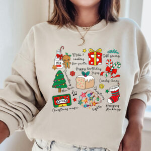 vintage christmas sweatshirt for women funny christmas crewneck with unique design comfortable x mas outfit for holiday celebrations kptkp