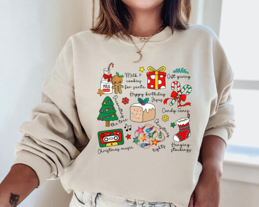 vintage christmas sweatshirt for women funny christmas crewneck with unique design comfortable x mas outfit for holiday celebrations kptkp