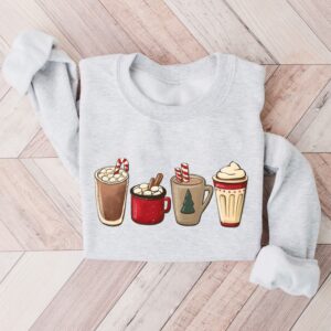 vintage christmas sweatshirt for women funny christmas shirt with coffee design comfortable holiday apparel 6fq2m