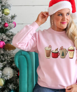 vintage christmas sweatshirt for women funny christmas shirt with coffee design comfortable holiday apparel 79hlw scaled