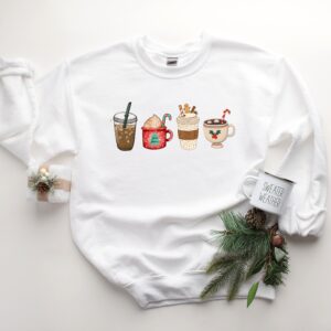 vintage christmas sweatshirt for women funny christmas shirt with coffee design comfortable holiday apparel cyt3e