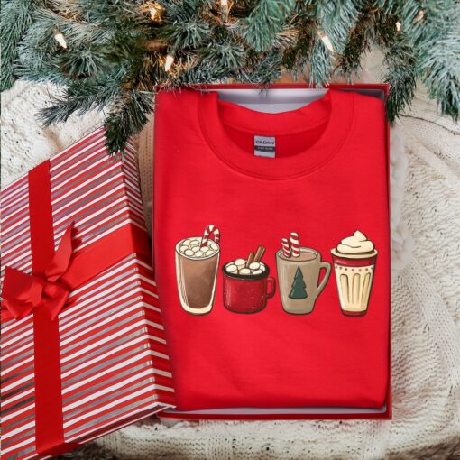 vintage christmas sweatshirt for women funny christmas shirt with coffee design comfortable holiday apparel dftns scaled