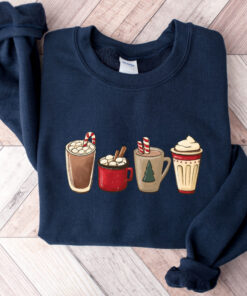 vintage christmas sweatshirt for women funny christmas shirt with coffee design comfortable holiday apparel vtlil scaled