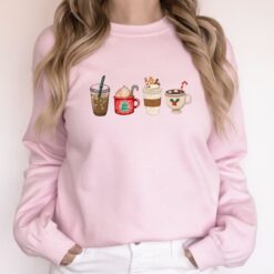 vintage christmas sweatshirt for women funny christmas shirt with coffee design comfortable holiday apparel vzugm scaled