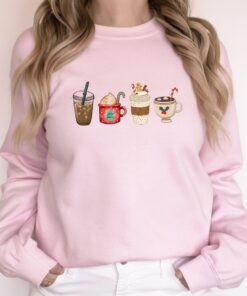 vintage christmas sweatshirt for women funny christmas shirt with coffee design comfortable holiday apparel vzugm scaled