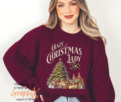 vintage christmas sweatshirt for women funny retro christmas design unique holiday apparel