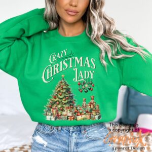 vintage christmas sweatshirt for women funny retro christmas design unique holiday apparel wi1tf