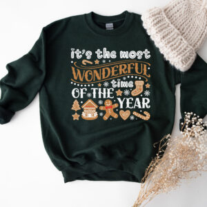 vintage christmas sweatshirt for women funny xmas crewneck with cookie baking design comfortable holiday apparel kc0oz