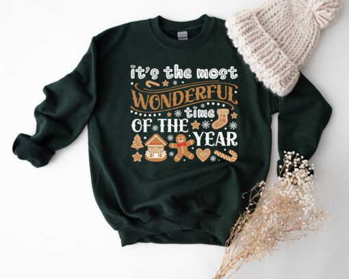 vintage christmas sweatshirt for women funny xmas crewneck with cookie baking design comfortable holiday apparel kc0oz