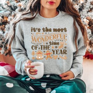 vintage christmas sweatshirt for women funny xmas crewneck with cookie baking design comfortable holiday apparel xkz6n