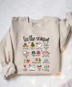 vintage christmas sweatshirt for women holiday apparel featuring fun tis the season design comfortable and stylish winter wear 1l143 scaled