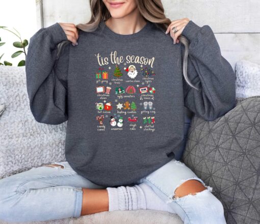 vintage christmas sweatshirt for women holiday apparel featuring fun tis the season design comfortable and stylish winter wear ifp1a scaled