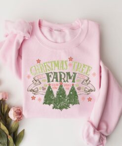 vintage christmas sweatshirt for women holiday crewneck with christmas tree farm design comfortable and stylish christmas top 5xodv