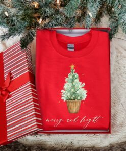 vintage christmas sweatshirt for women merry and bright crewneck winter apparel with festive tree design eamah