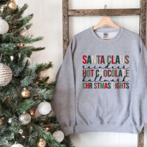 vintage christmas sweatshirt for women merry and bright santa sweater with hot cocoa design comfortable crewneck style rubqt